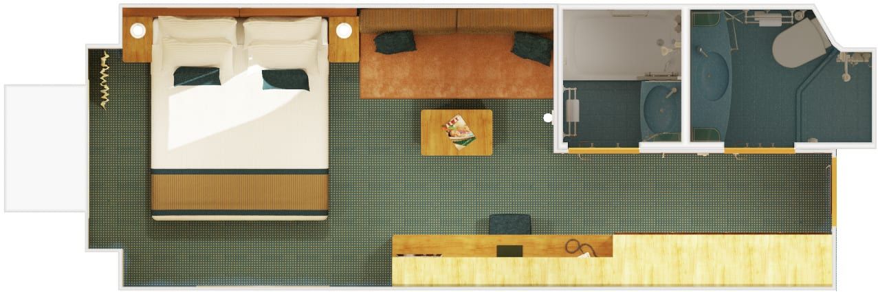 Carnival Breeze Deluxe Ocean View (6M) floor plan, photo 2 of 2