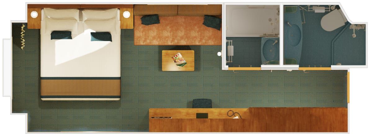 Carnival Breeze Deluxe Ocean View (6M) floor plan, photo 1 of 2
