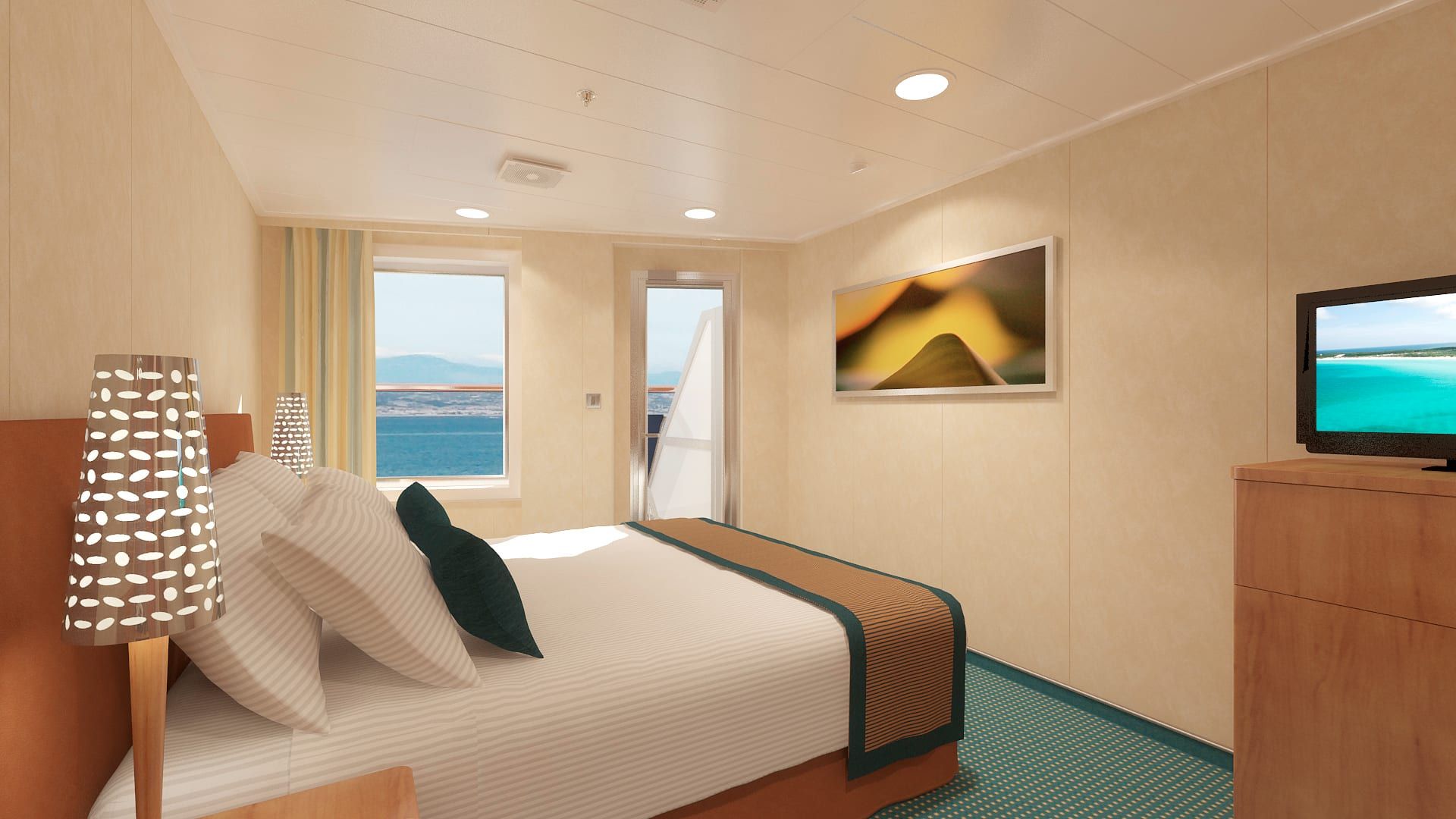 Carnival Breeze Aft-View Extended Balcony (8M) cabin, photo 2 of 2