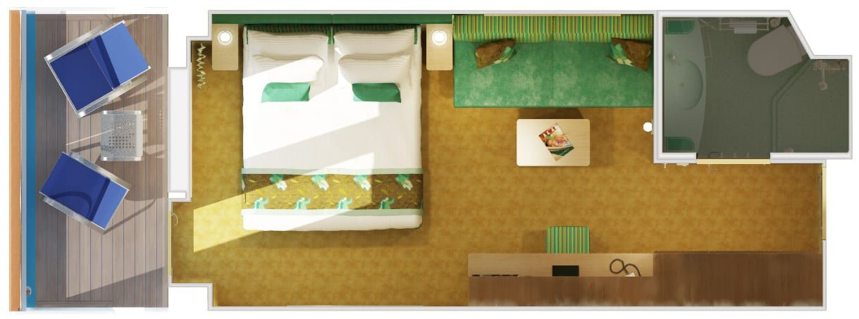Carnival Breeze Cloud 9 Spa Balcony (8P) floor plan