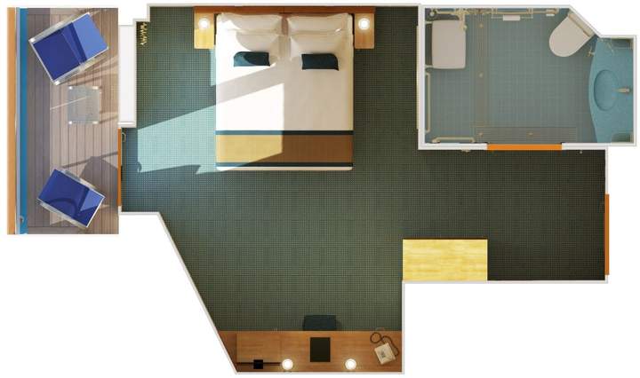 Carnival Breeze Balcony - Accessible (8A) floor plan, photo 1 of 2 Carnival Breeze Balcony - Accessible (8A) floor plan, photo 1 of 2