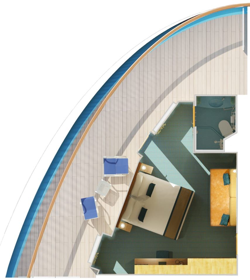 Carnival Breeze Premium Vista Balcony (9C) floor plan, photo 3 of 4
