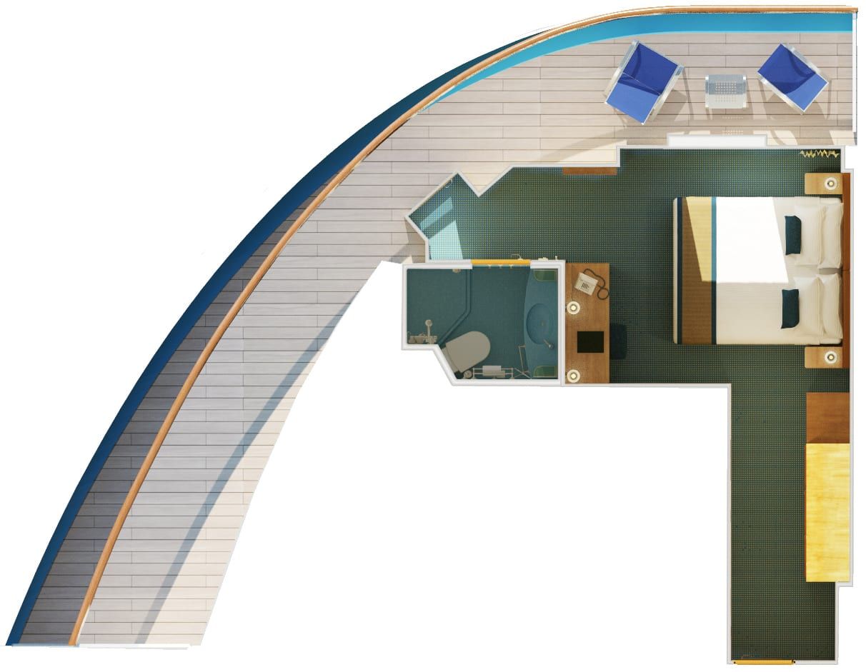 Carnival Breeze Premium Vista Balcony (9C) floor plan, photo 1 of 4