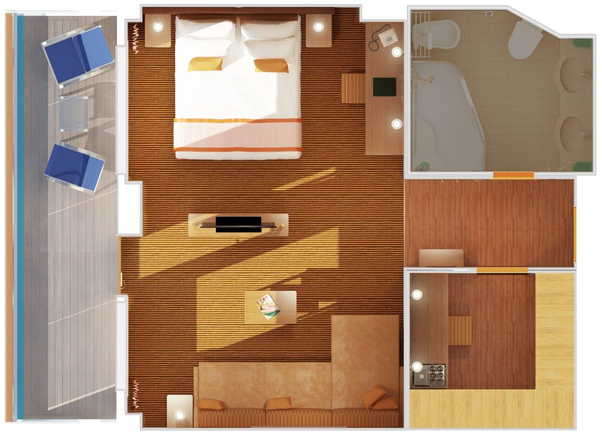 Carnival Breeze Grand Suite (GS) floor plan