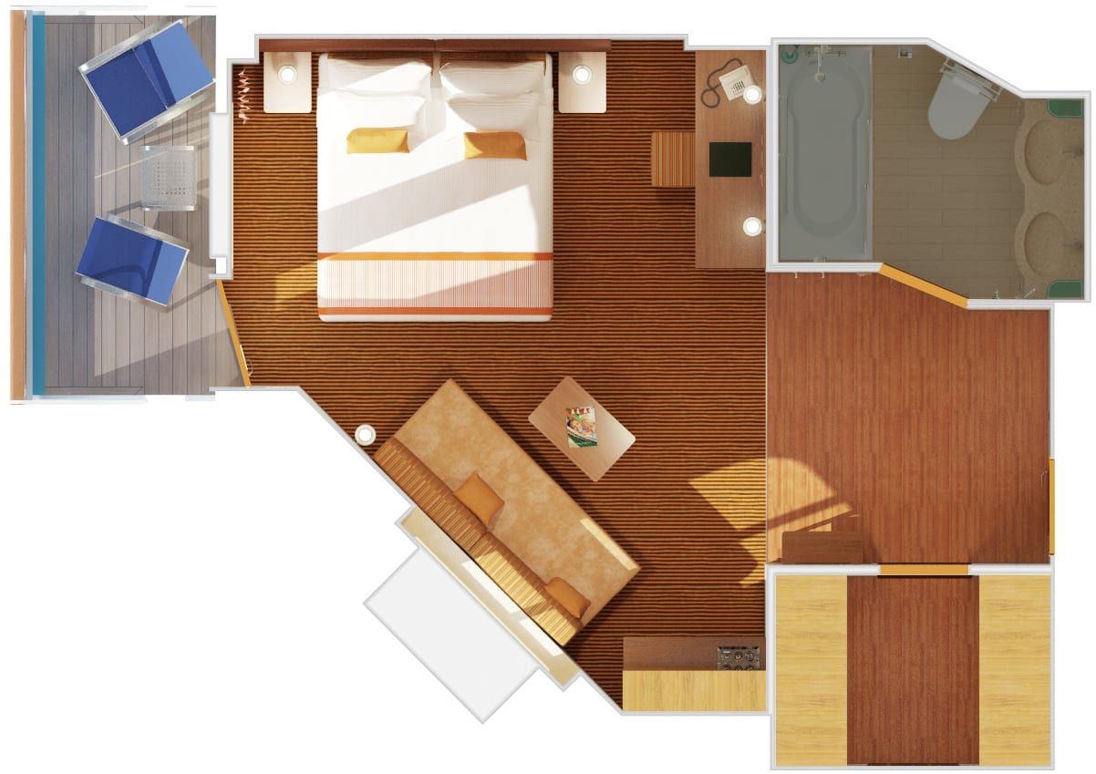 Carnival Breeze Junior Suite (JS) floor plan