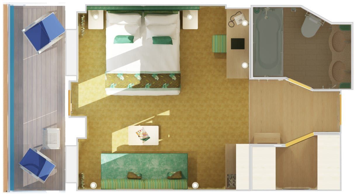 Carnival Breeze Cloud 9 Spa Suite (SS) floor plan
