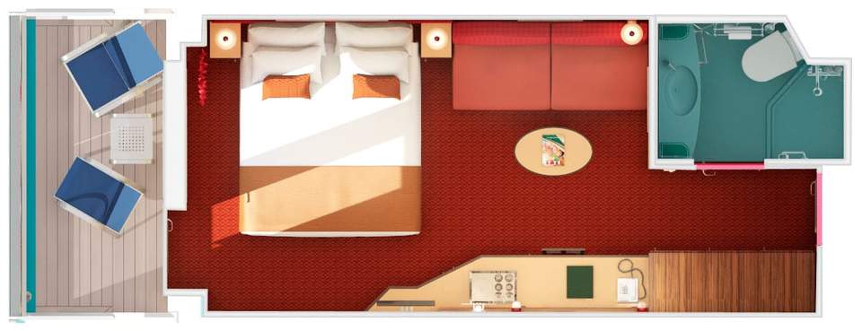 Carnival Splendor Cloud 9 Spa Balcony (8S) floor plan Carnival Splendor Cloud 9 Spa Balcony (8S) floor plan