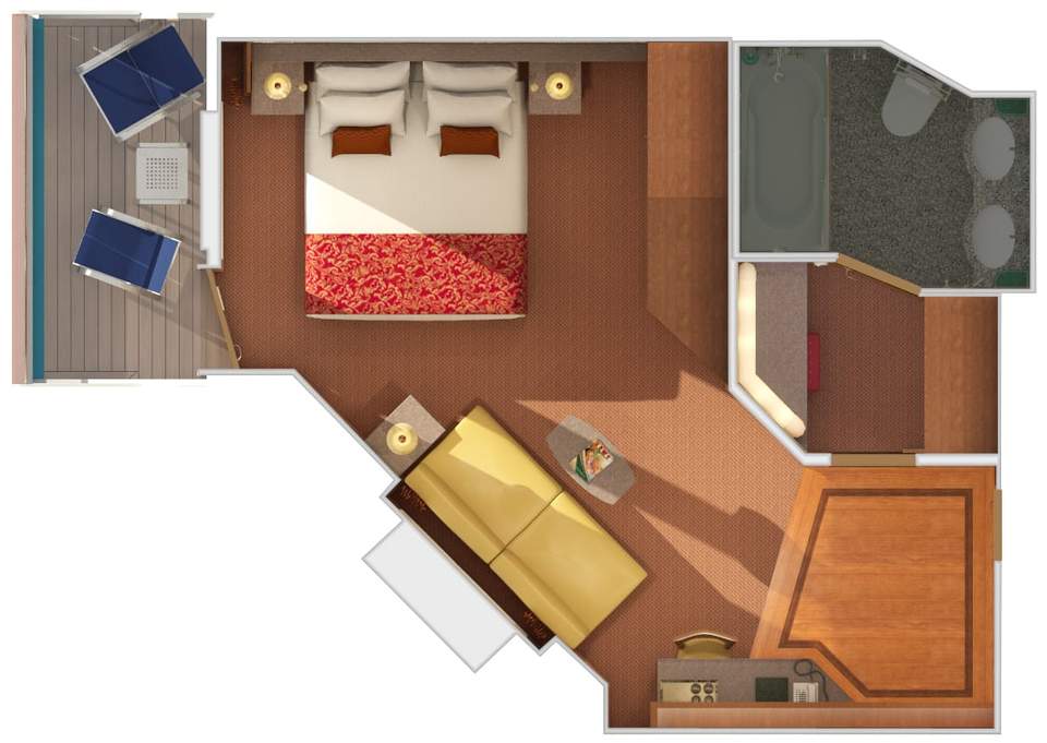 Carnival Splendor Junior Suite (JS) floor plan Carnival Splendor Junior Suite (JS) floor plan