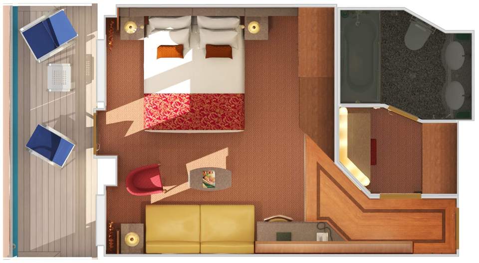 Carnival Dream Ocean Suite (OS) floor plan Carnival Dream Ocean Suite (OS) floor plan