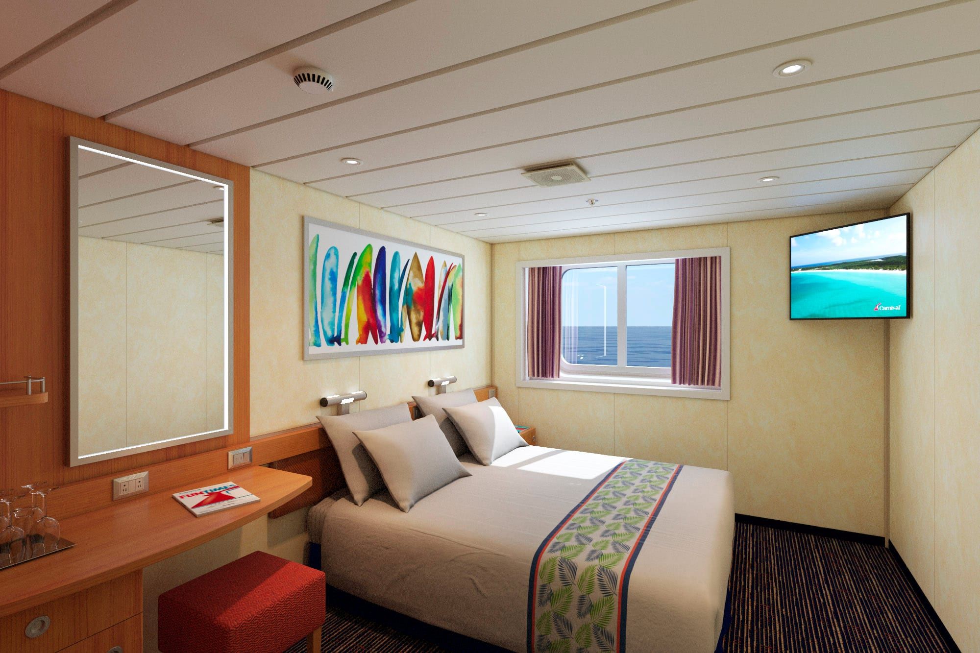 Carnival Elation Ocean View (6B) cabin, photo 2 of 4