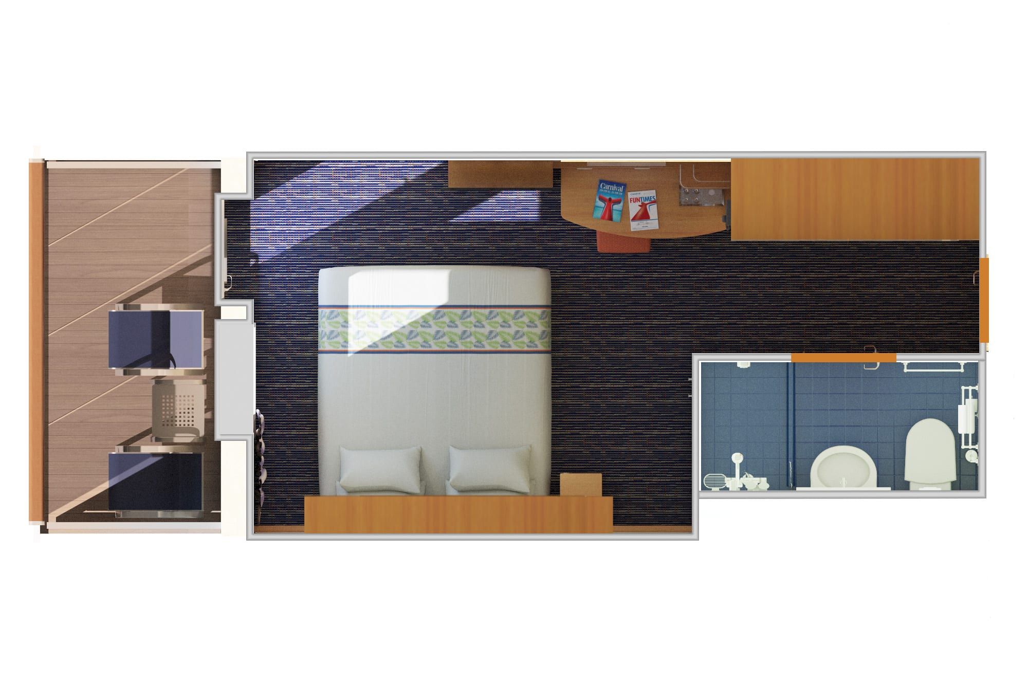Carnival Elation Balcony (8B) floor plan, photo 2 of 3