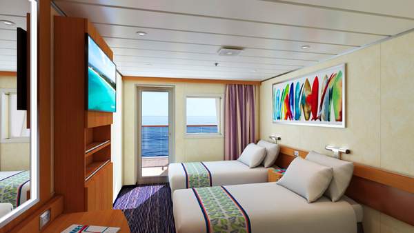 Carnival Elation Aft-View Extended Balcony (8M) cabin, photo 1 of 4