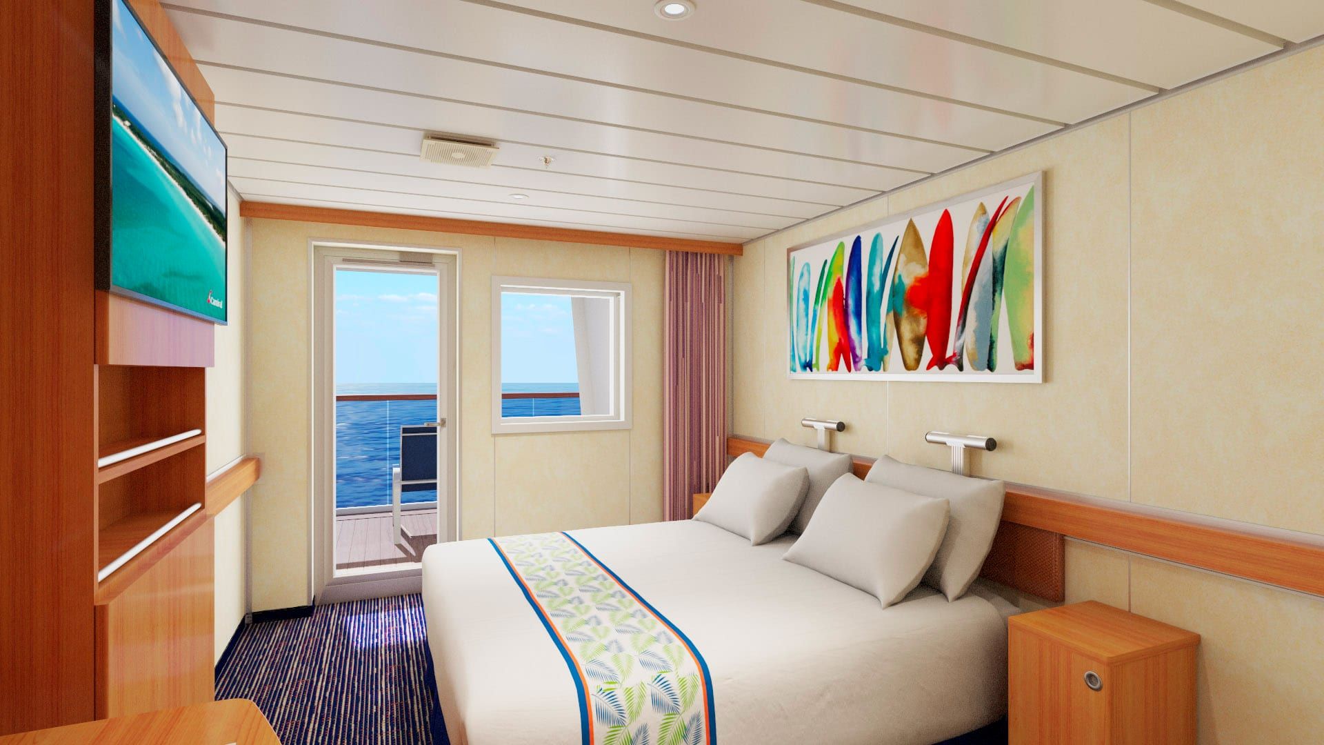 Carnival Elation Aft-View Extended Balcony (8M) cabin, photo 2 of 4