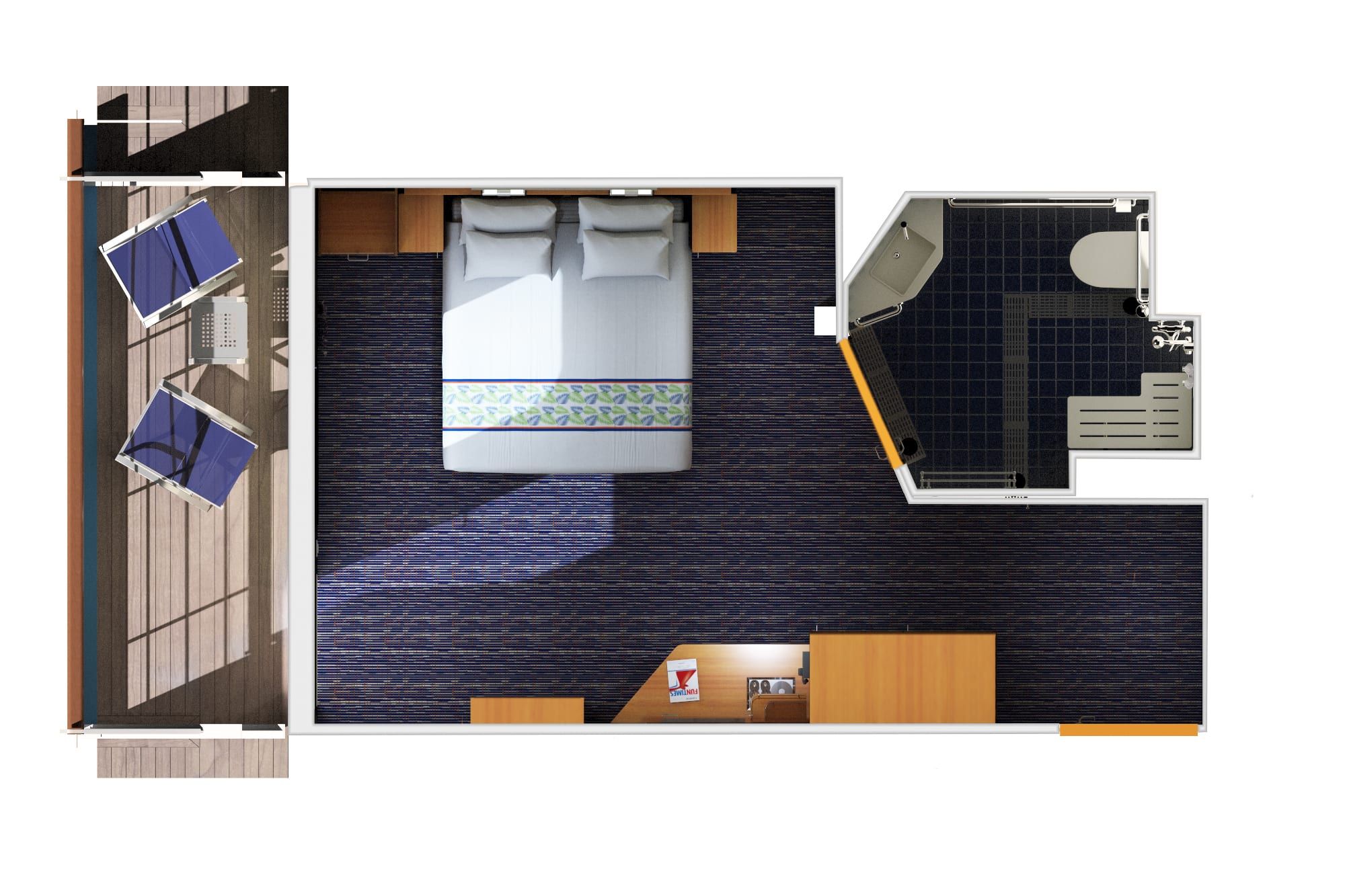 Carnival Elation Balcony - Accessible (8B) floor plan, photo 1 of 2