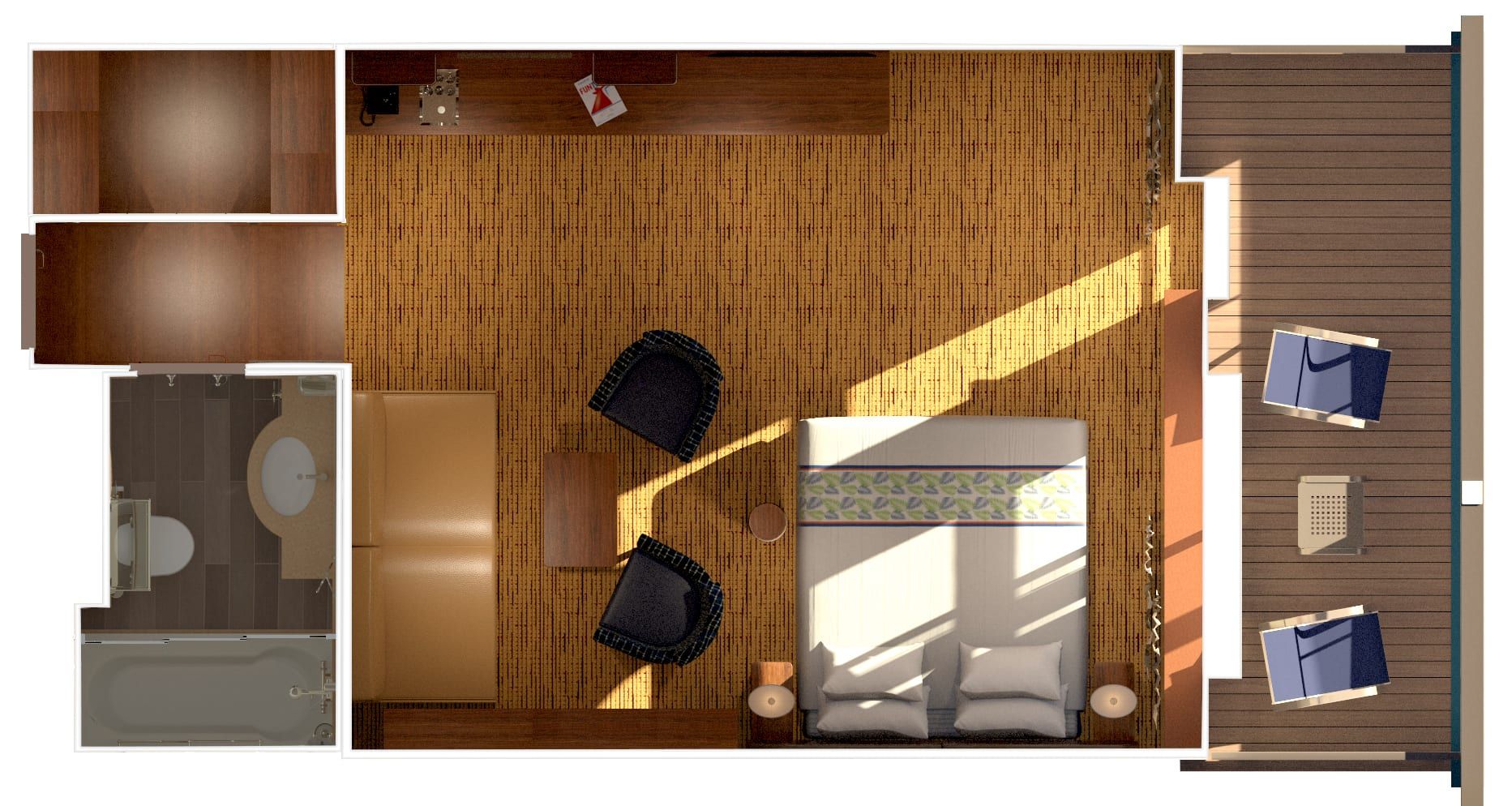 Carnival Paradise Grand Suite (GS) floor plan, photo 1 of 2