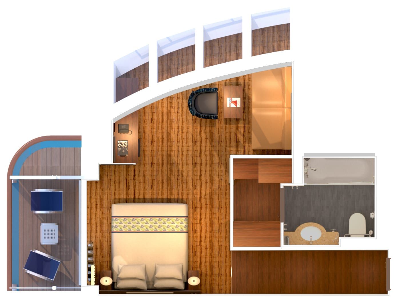 Carnival Elation Grand Vista Suite (GV) floor plan