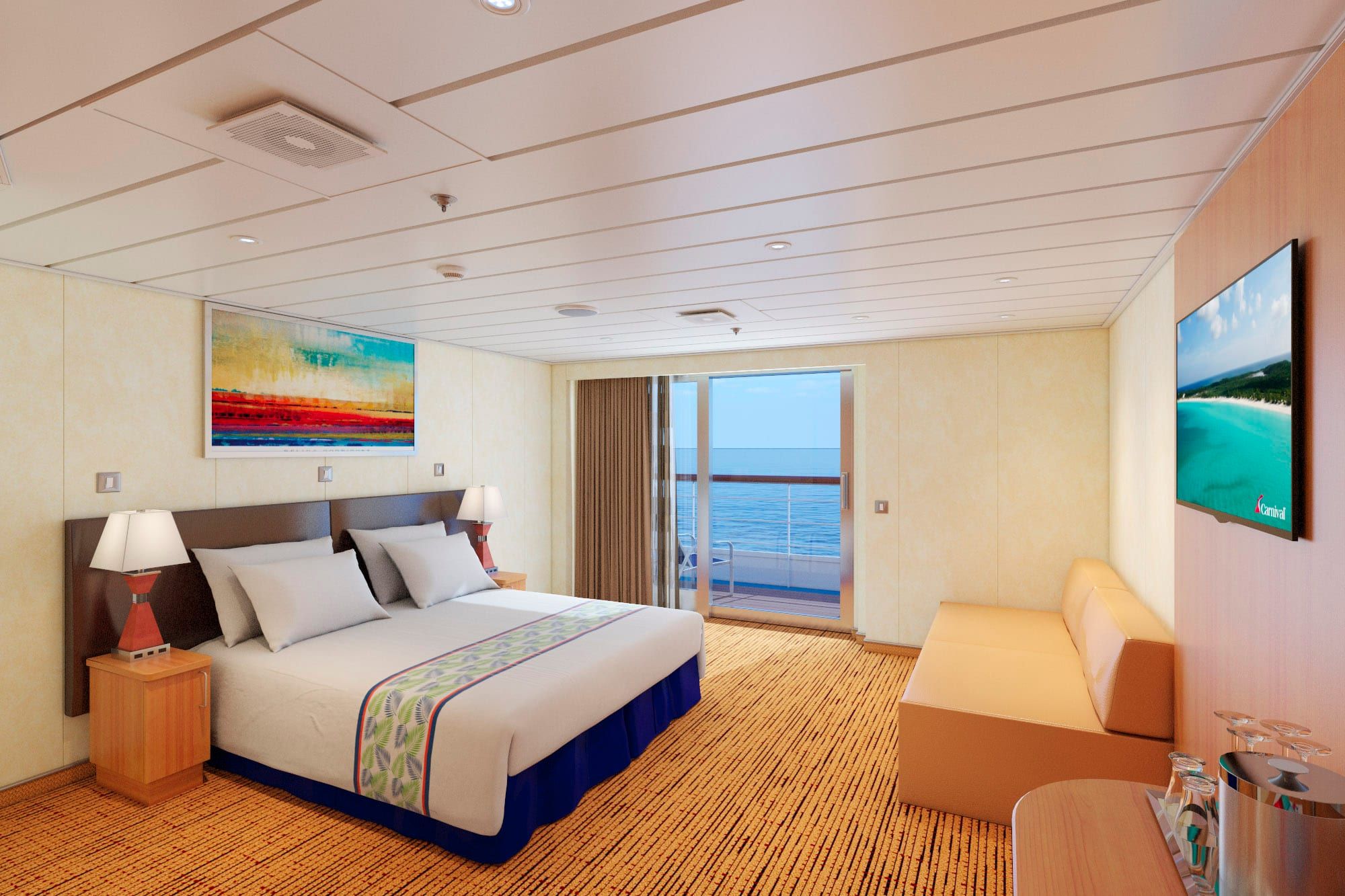 Carnival Paradise Junior Suite - Accessible (JT) cabin