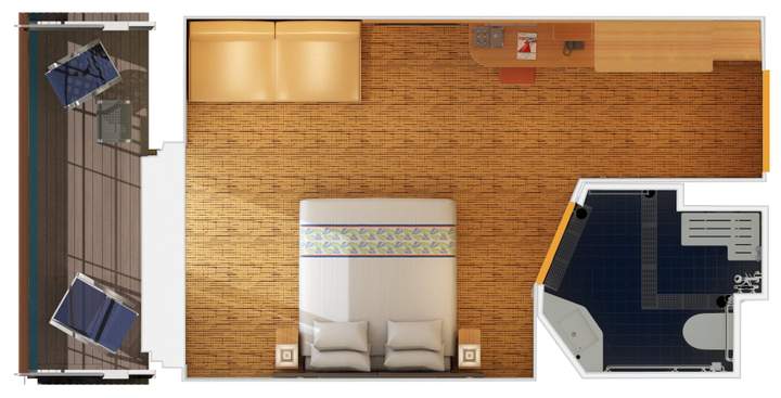 Carnival Paradise Junior Suite - Accessible (JT) floor plan Carnival Paradise Junior Suite - Accessible (JT) floor plan