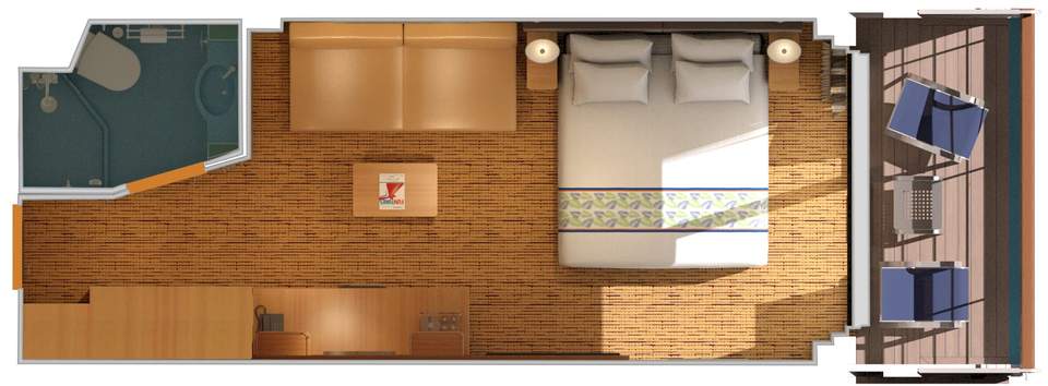 Carnival Paradise Junior Suite (JT) floor plan Carnival Paradise Junior Suite (JT) floor plan