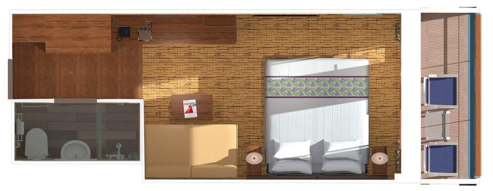 Carnival Paradise Junior Suite (Obstructed View) (OB) floor plan, photo 1 of 2 Carnival Paradise Junior Suite (Obstructed View) (OB) floor plan, photo 1 of 2