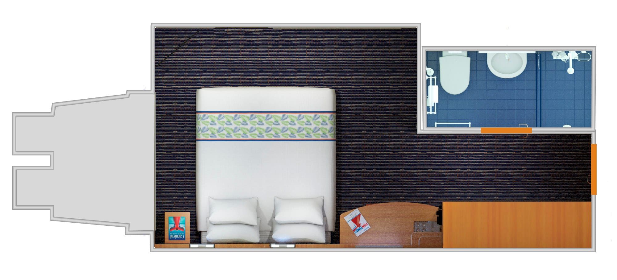 Carnival Elation Porthole (PT) floor plan, photo 1 of 2