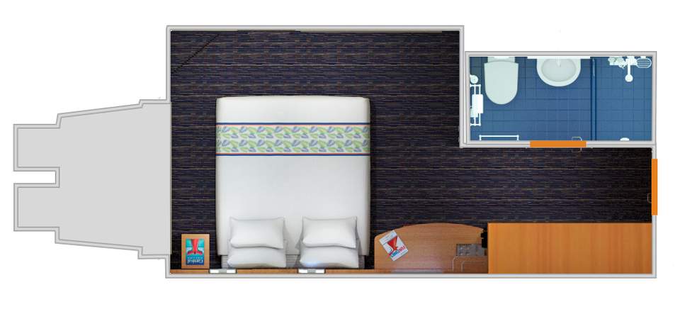 Carnival Elation Porthole (PT) floor plan, photo 1 of 2 Carnival Elation Porthole (PT) floor plan, photo 1 of 2