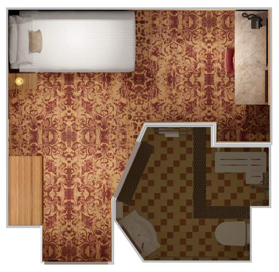 Carnival Firenze Interior Upper/Lower - Accessible (1A) floor plan Carnival Firenze Interior Upper/Lower - Accessible (1A) floor plan
