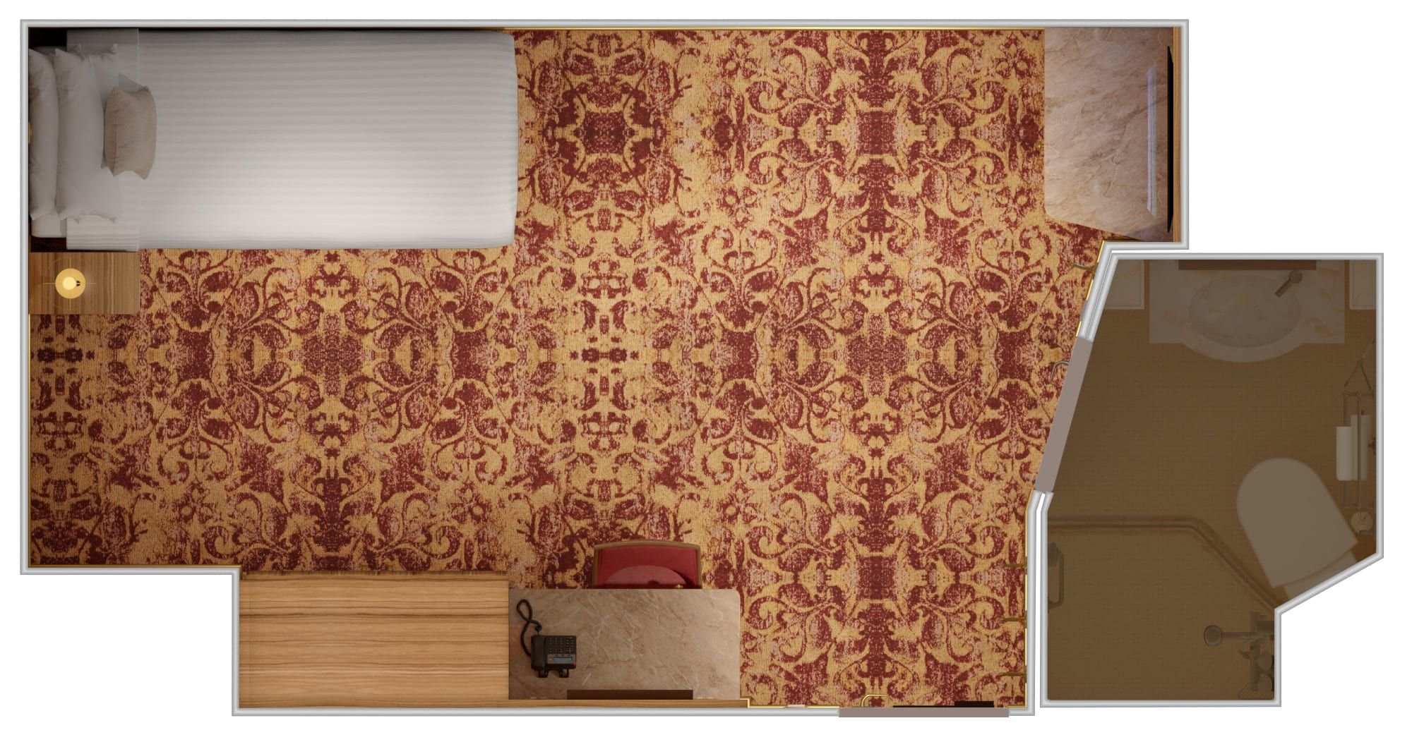 Carnival Firenze Interior Upper/Lower (1A) floor plan, photo 1 of 3