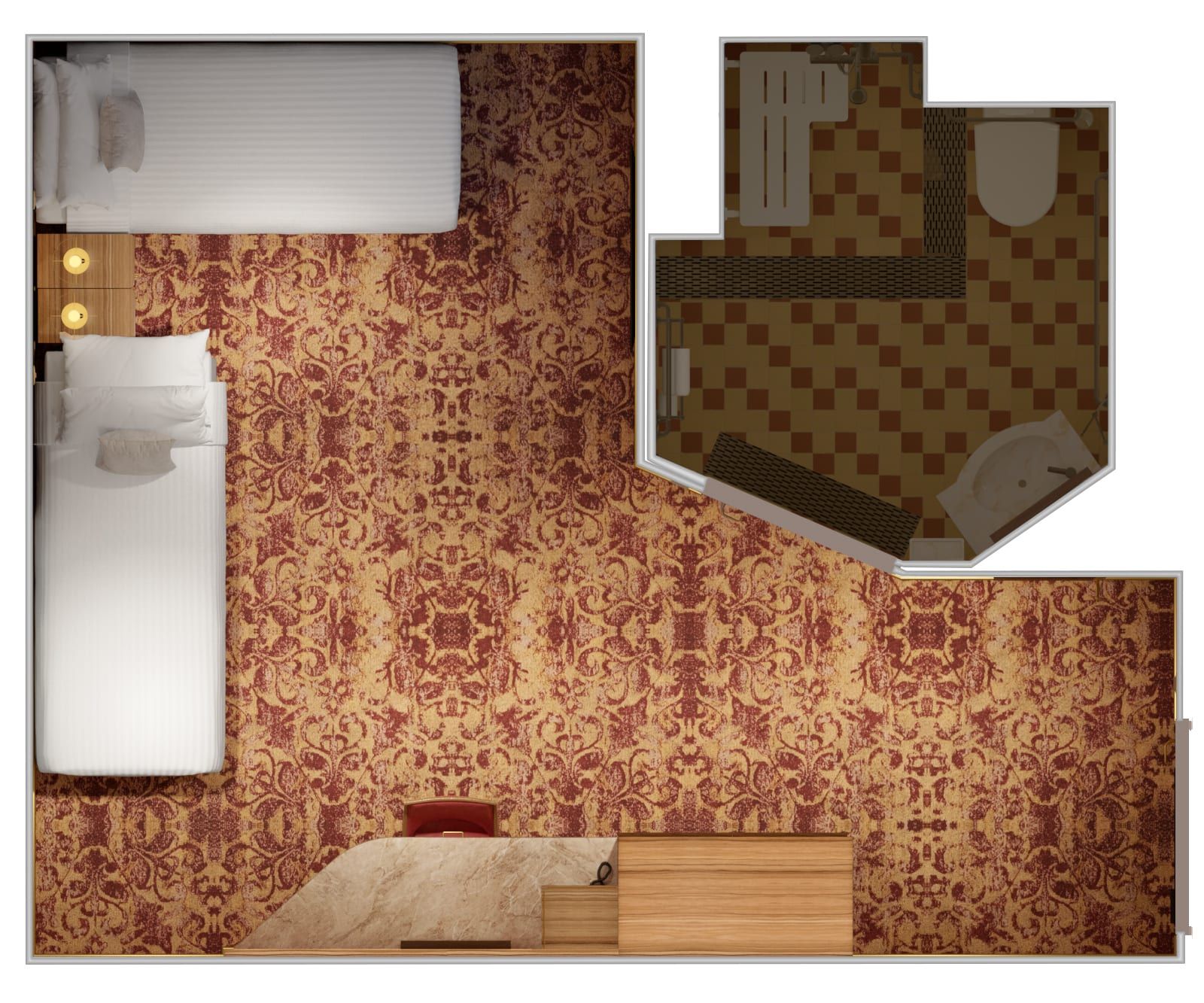 Carnival Firenze Interior - Accessible (4B) floor plan