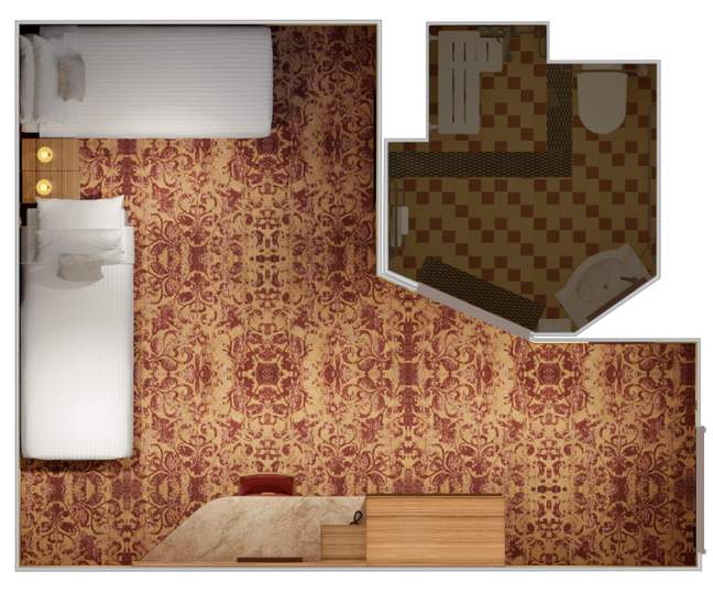 Carnival Firenze Interior - Accessible (4B) floor plan Carnival Firenze Interior - Accessible (4B) floor plan
