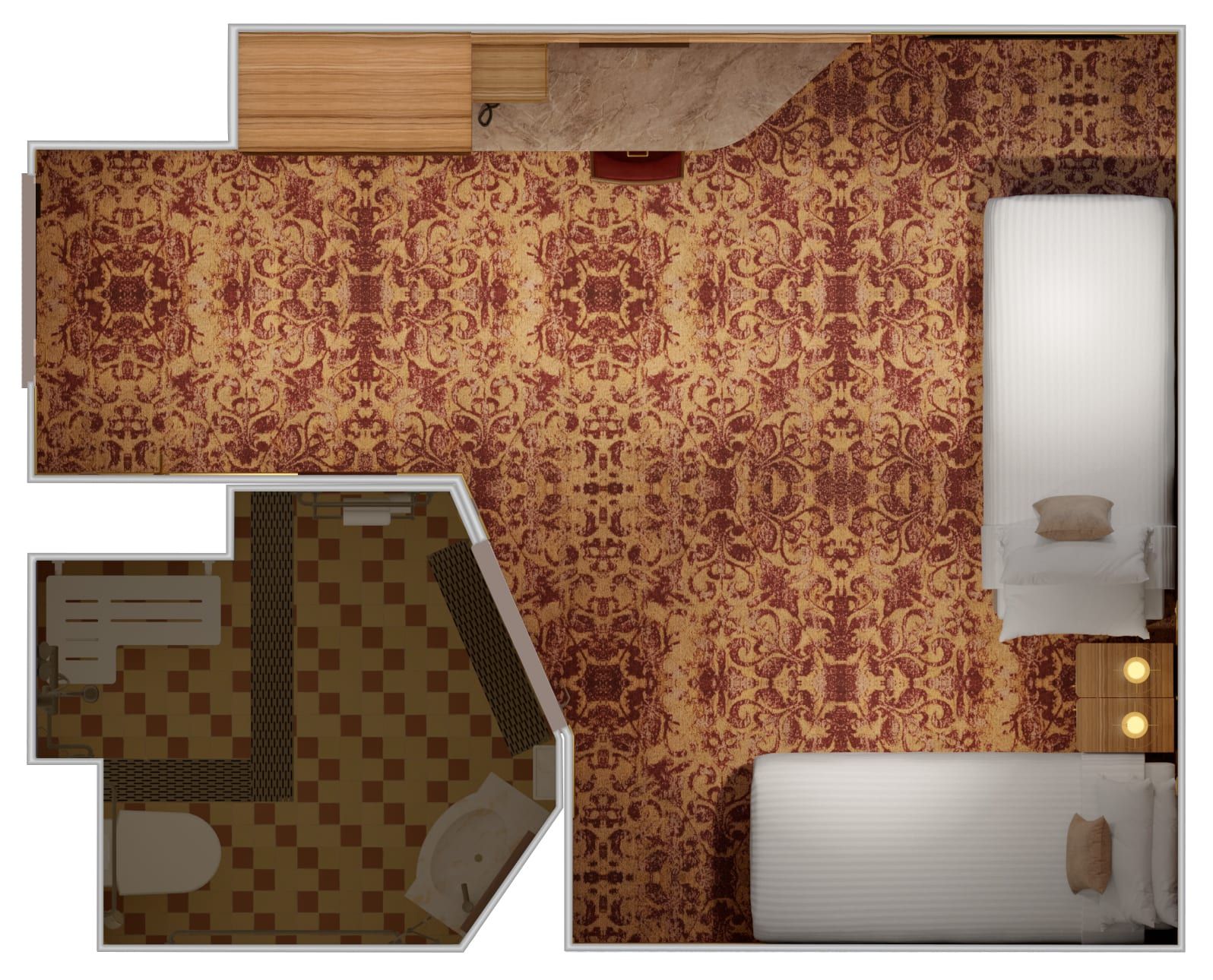 Carnival Firenze Interior - Accessible (4F) floor plan, photo 2 of 2