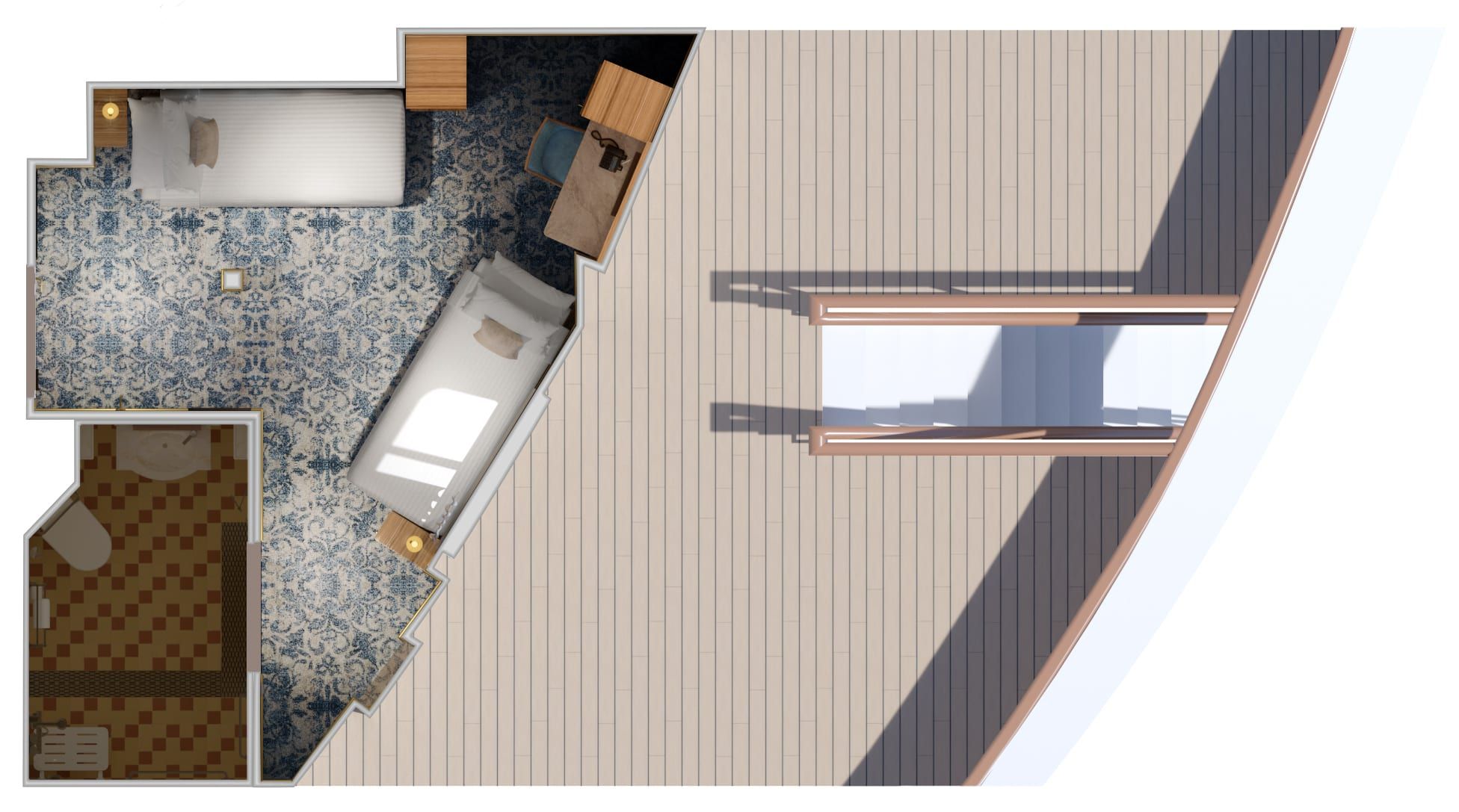 Carnival Firenze Interior with Picture Window (Walkway View) - Accessible (4J) floor plan, photo 5 of 7