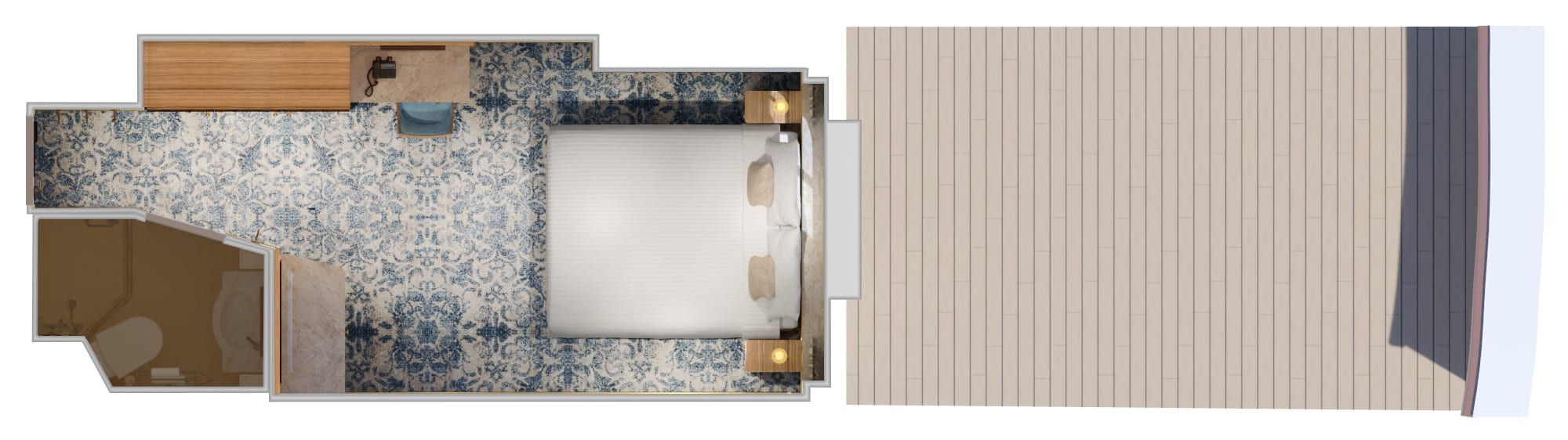 Carnival Firenze Interior with Picture Window (Walkway View) (4J) floor plan, photo 4 of 7