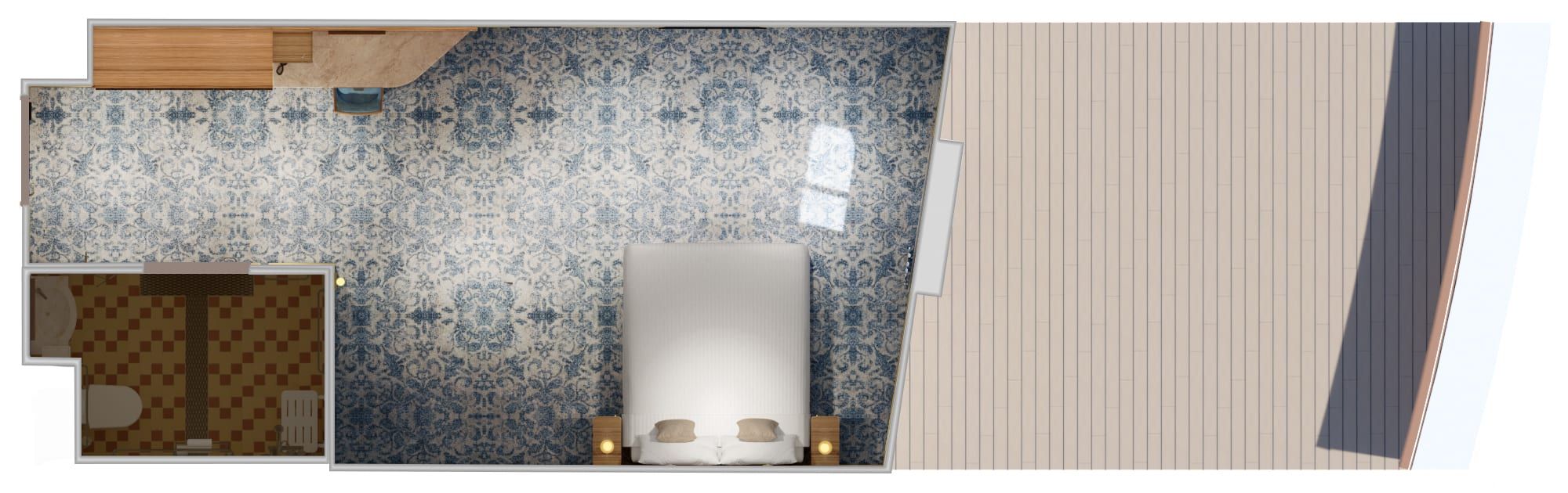 Carnival Firenze Interior with Picture Window (Walkway View) - Accessible (4J) floor plan, photo 6 of 7