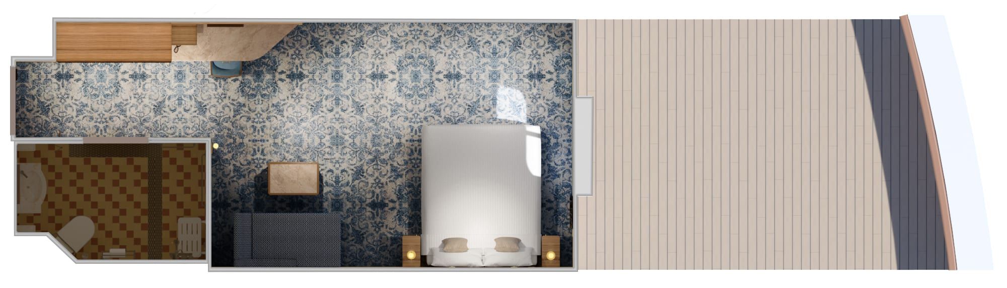 Carnival Firenze Interior with Picture Window (Walkway View) - Accessible (4J) floor plan, photo 7 of 7