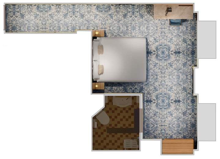 Carnival Firenze Ocean View - Accessible (6A) floor plan Carnival Firenze Ocean View - Accessible (6A) floor plan