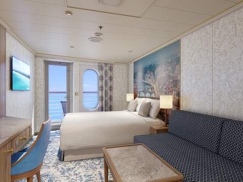 Carnival Firenze Aft-View Extended Balcony (8M) cabin, photo 2 of 4