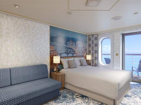 Carnival Firenze Aft-View Extended Balcony (8M) cabin, photo 4 of 4