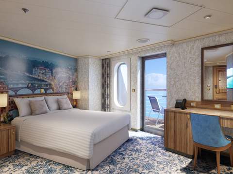 Carnival Firenze Aft-View Extended Balcony (8M) cabin, photo 1 of 4