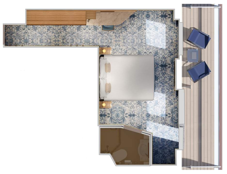 Carnival Firenze Premium Balcony (9B) floor plan, photo 1 of 2 Carnival Firenze Premium Balcony (9B) floor plan, photo 1 of 2