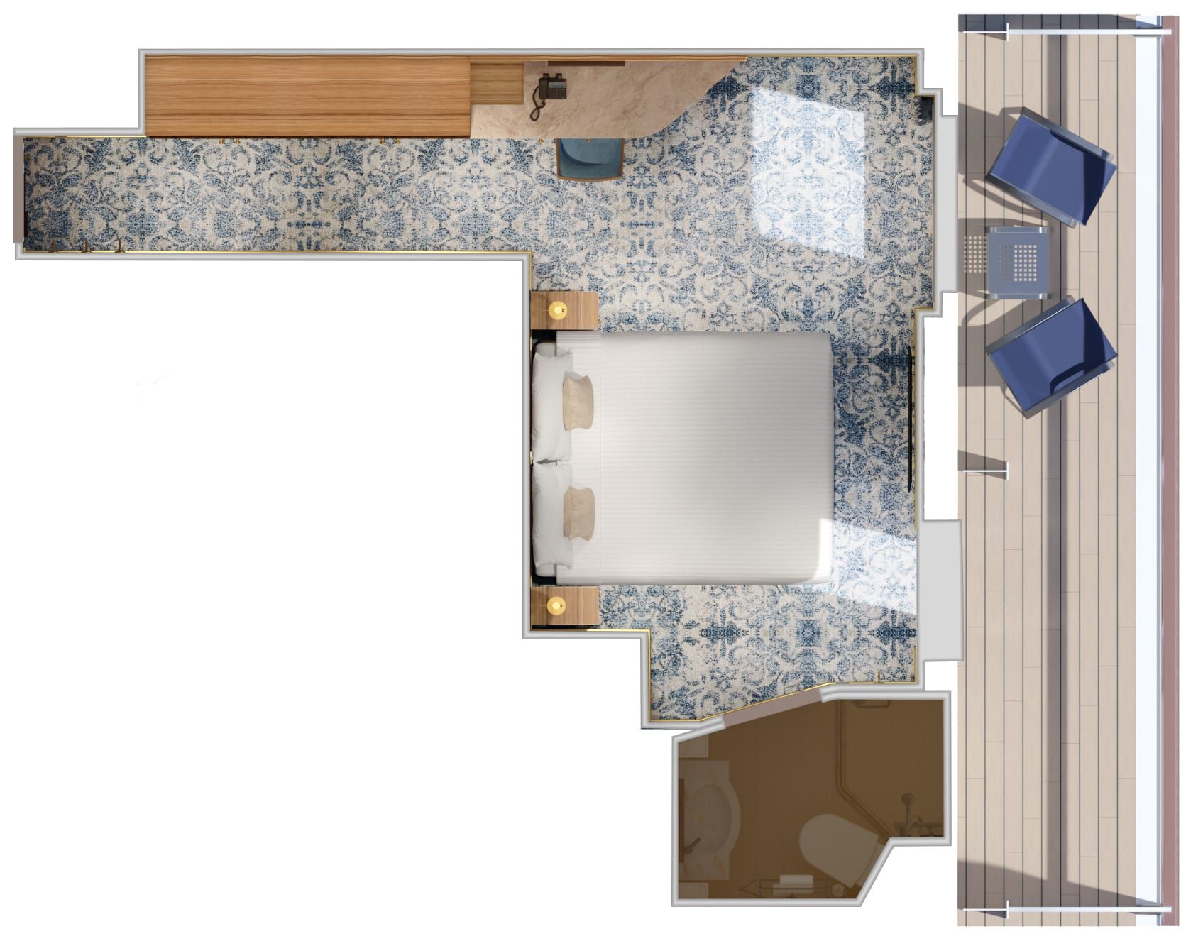 Carnival Firenze Premium Balcony (9B) floor plan, photo 2 of 2
