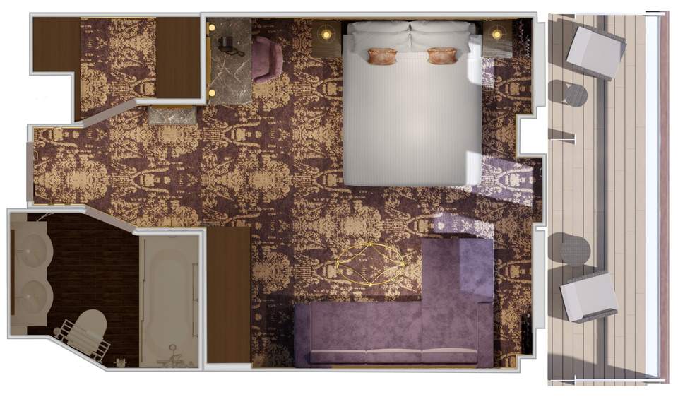 Carnival Firenze Ocean Suite (OS) floor plan, photo 1 of 4 Carnival Firenze Ocean Suite (OS) floor plan, photo 1 of 4
