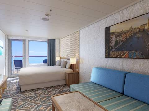 Carnival Firenze Terrazza Aft-View Extended Balcony (TI) cabin, photo 3 of 4