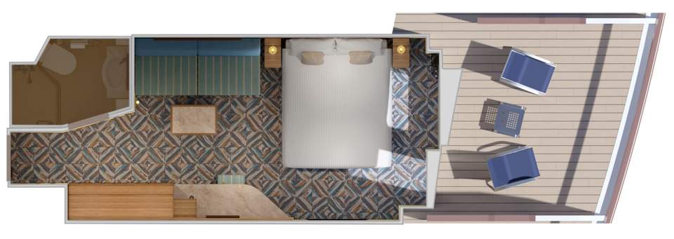 Carnival Firenze Terrazza Aft-View Extended Balcony (TI) floor plan, photo 1 of 4 Carnival Firenze Terrazza Aft-View Extended Balcony (TI) floor plan, photo 1 of 4