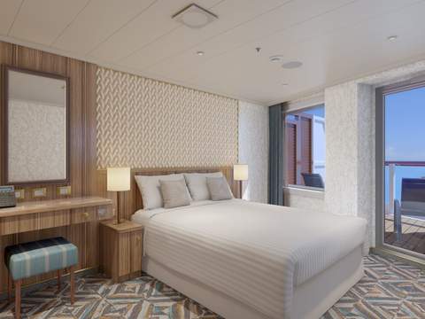 Carnival Firenze Terrazza Aft-View Extended Balcony (TI) cabin, photo 4 of 4