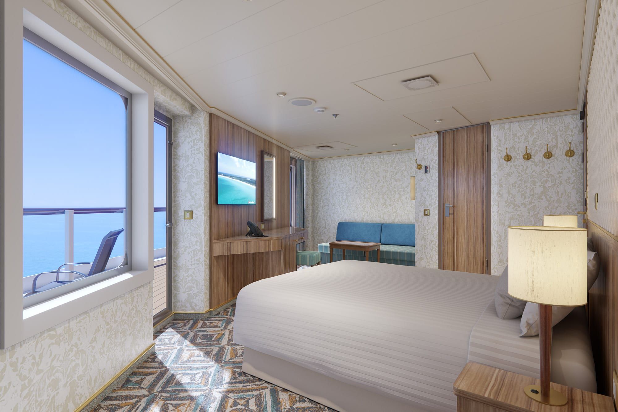 Carnival Firenze Terrazza Premium Vista Balcony (TM) cabin, photo 1 of 4