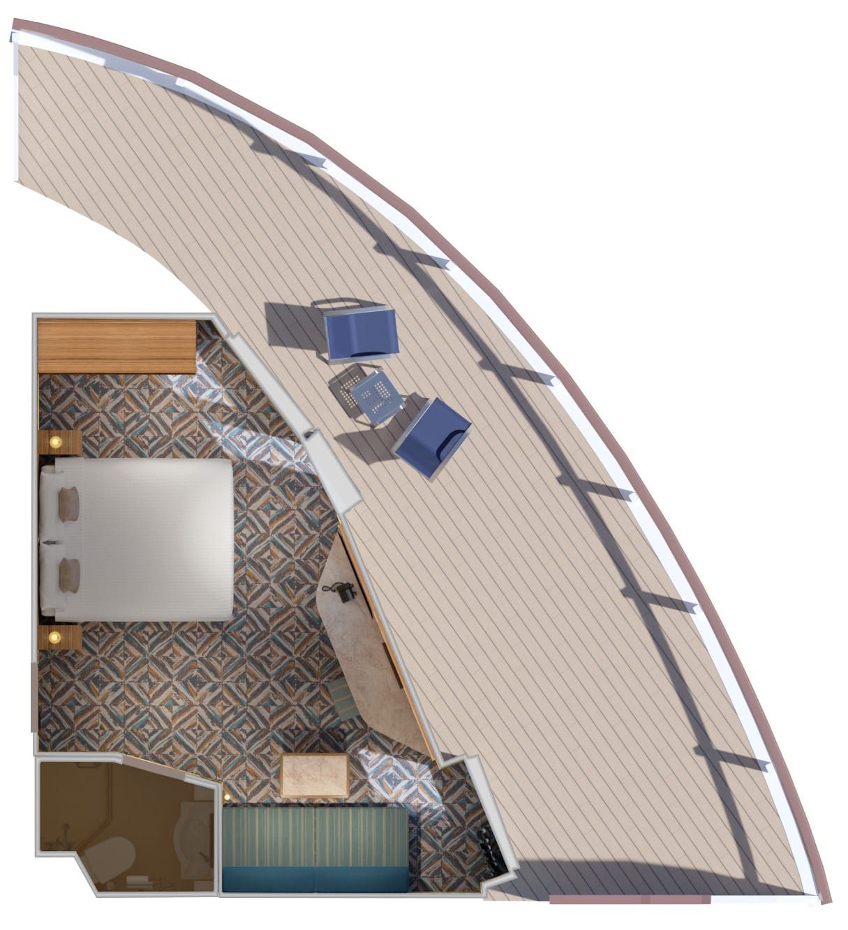 Carnival Firenze Terrazza Premium Vista Balcony (TM) floor plan, photo 1 of 4