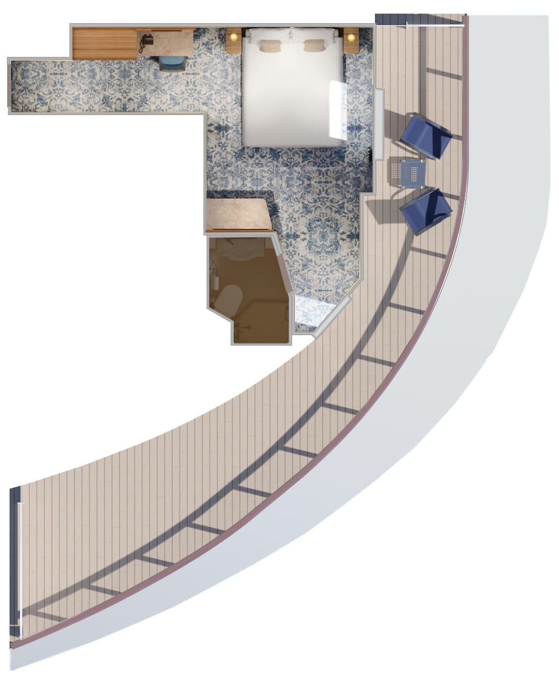 Carnival Firenze Terrazza Premium Vista Balcony (TM) floor plan, photo 2 of 4
