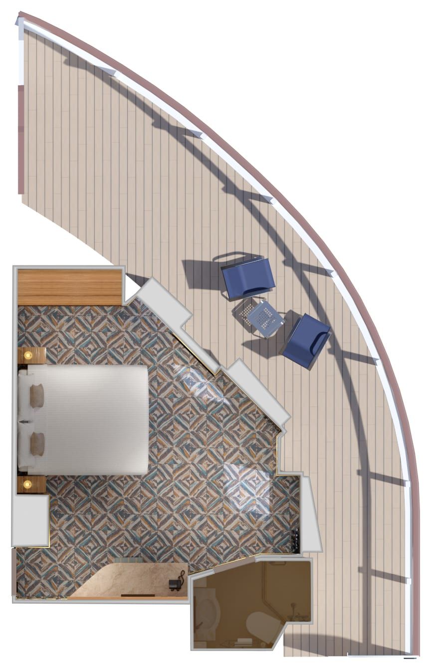 Carnival Firenze Terrazza Premium Vista Balcony (TM) floor plan, photo 3 of 4