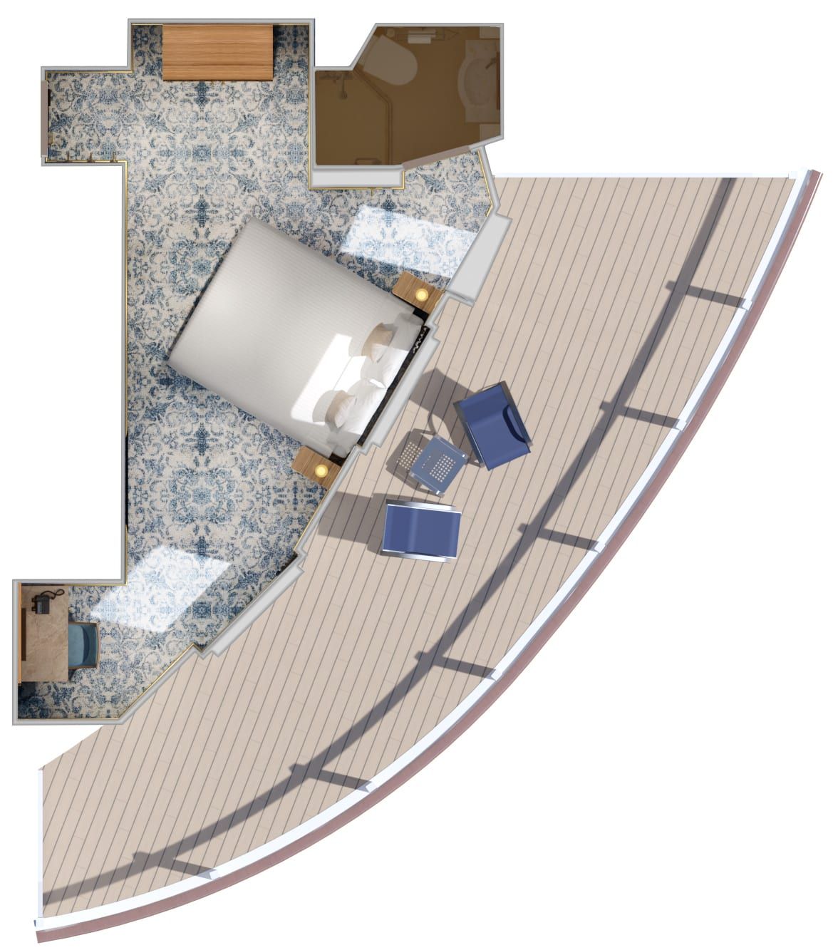 Carnival Firenze Terrazza Premium Vista Balcony (TM) floor plan, photo 4 of 4